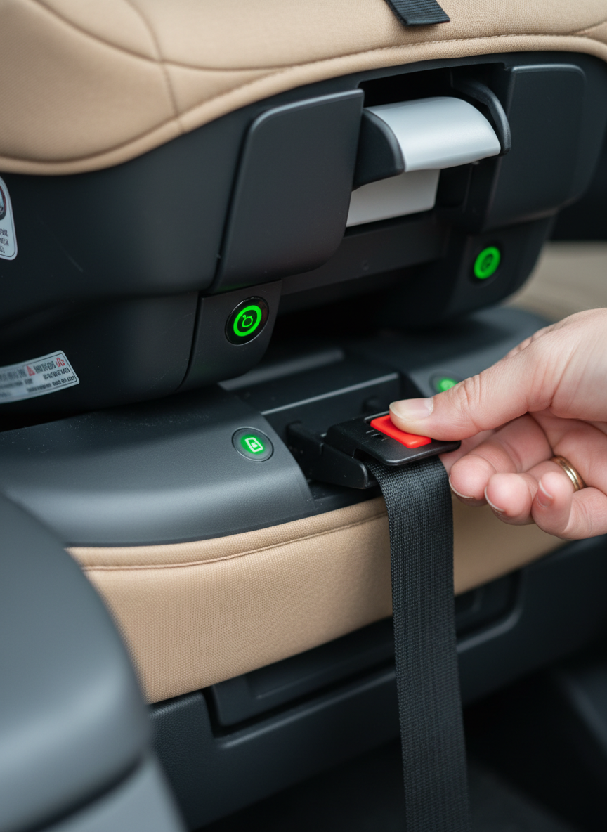 best infant car seat 2026 — visual diagram of safety standard labels and features