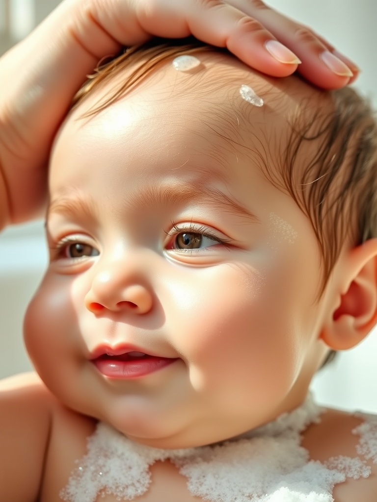baby shampoo in action