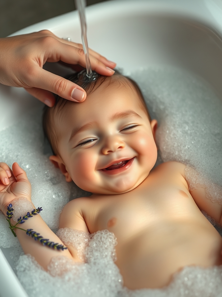 baby wash in action