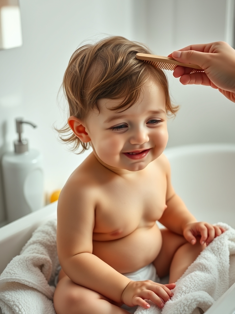 kids shampoo in action