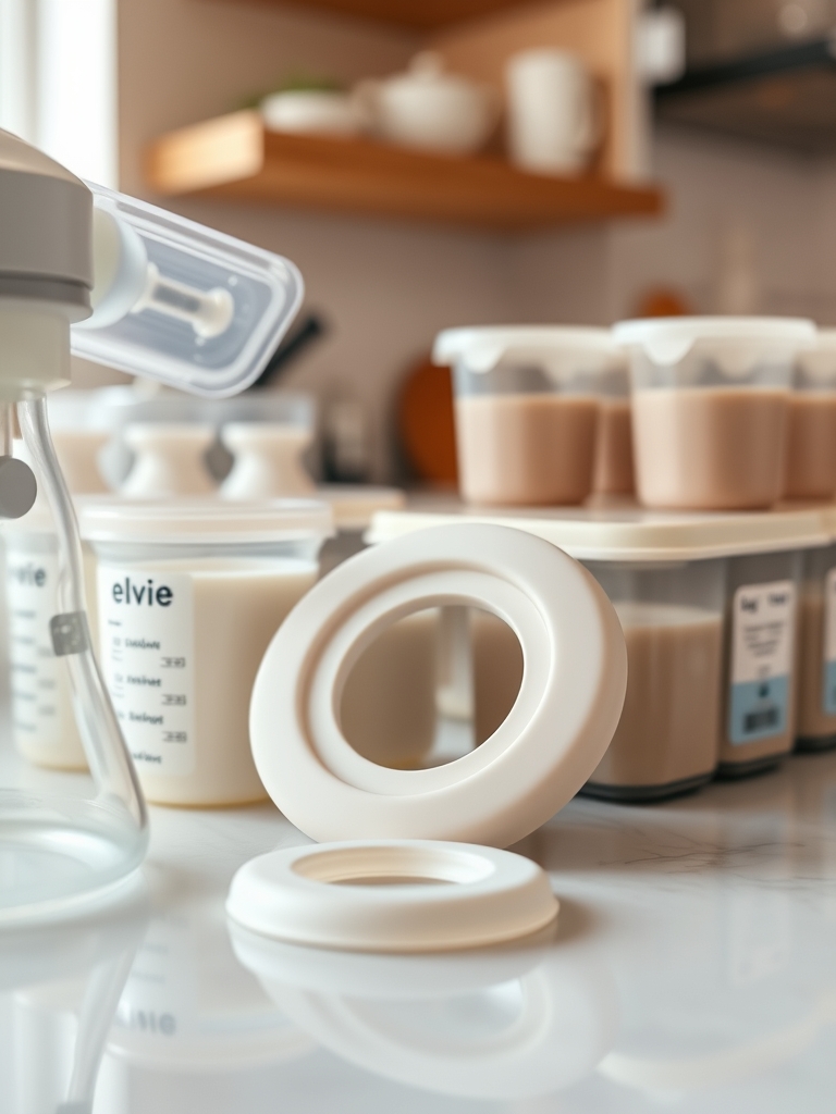 breast pump in action