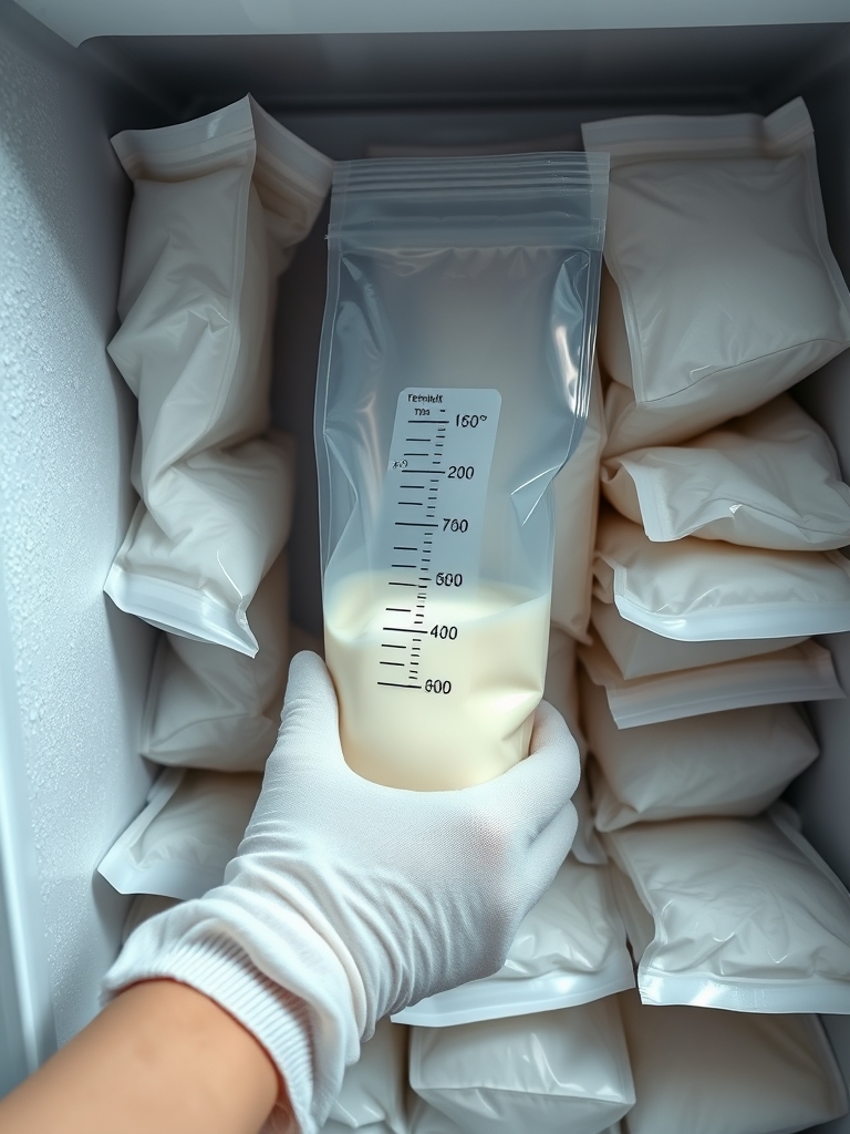 breastmilk bags in action