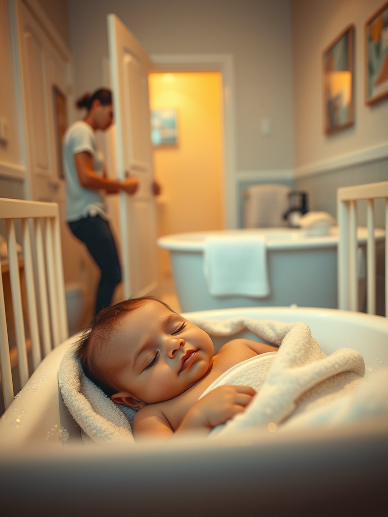 bedtime bath in action