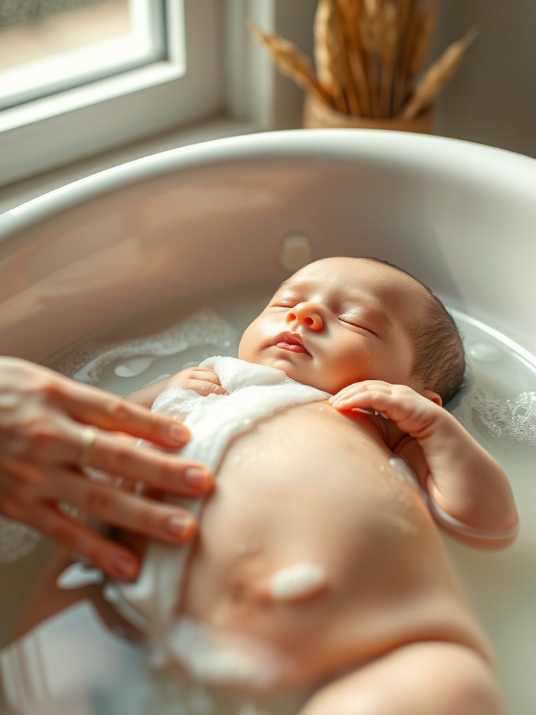 baby wash in action