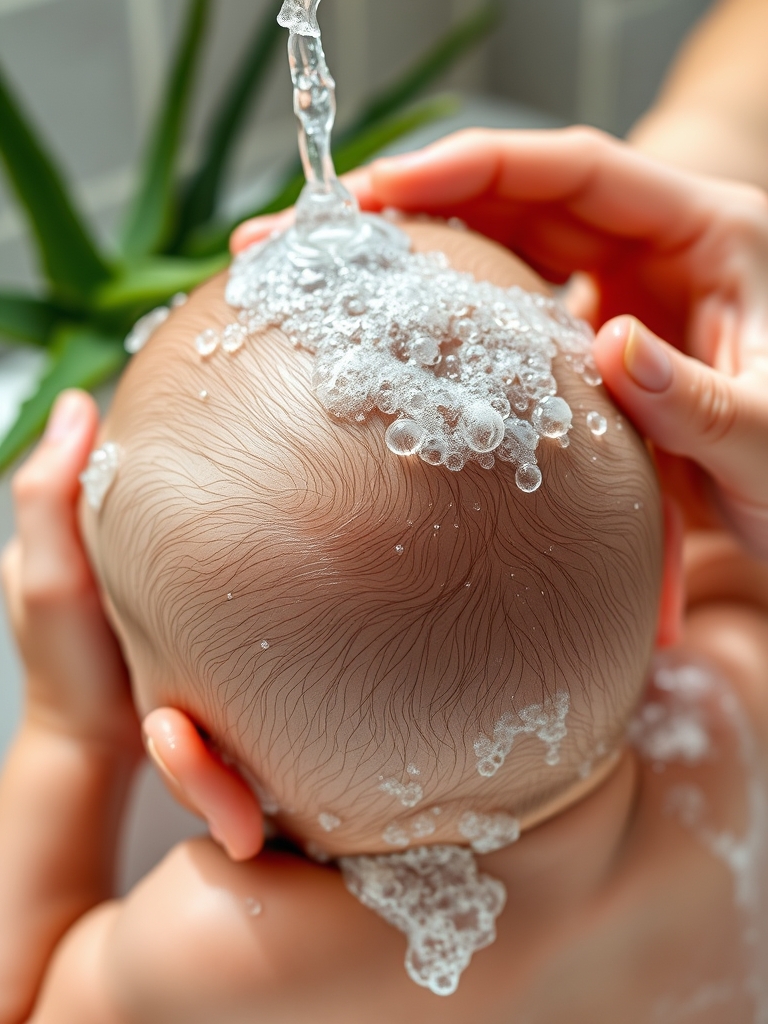 baby shampoo in action