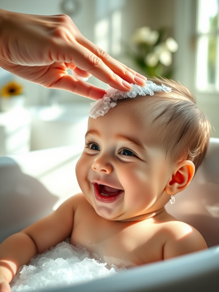 baby shampoo in action