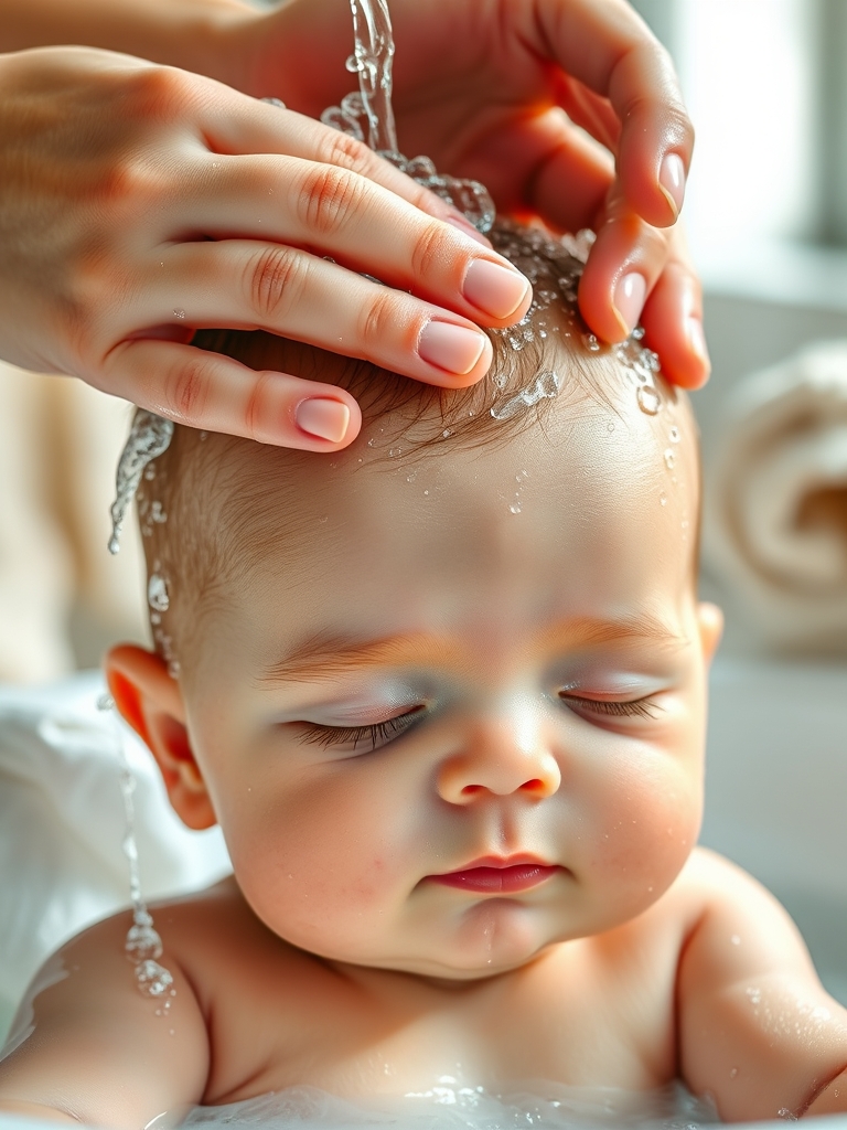 baby shampoo in action