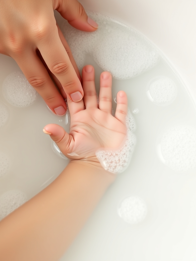 baby wash in action